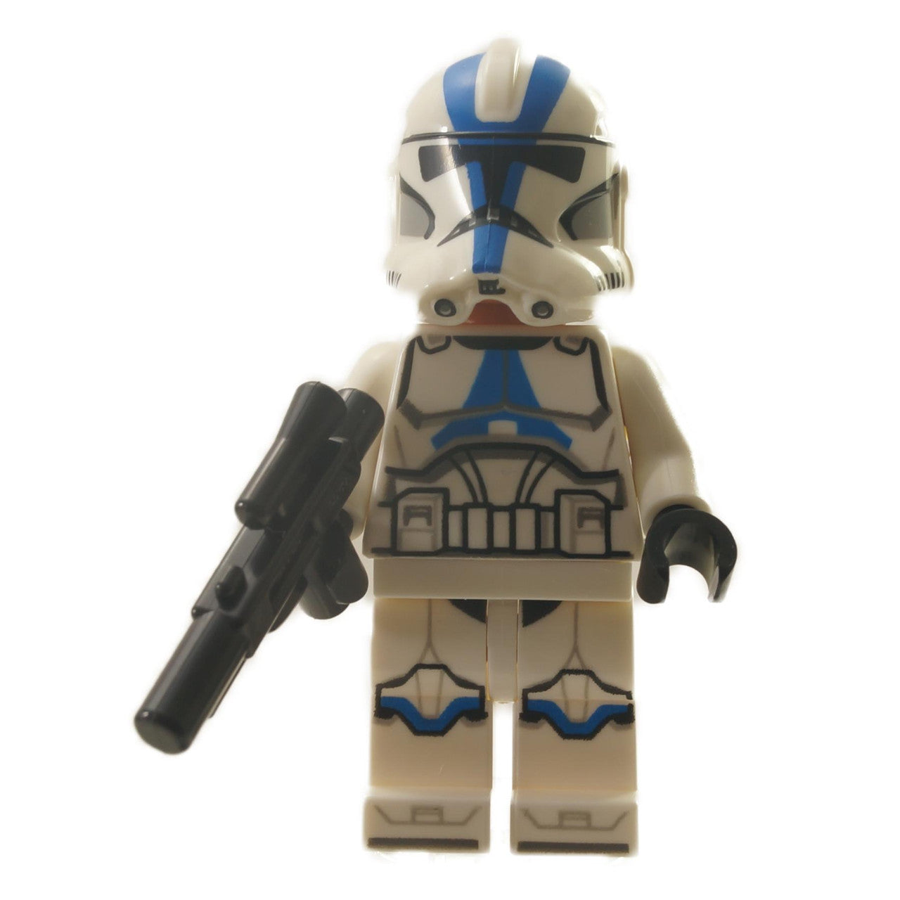 LEGO Minifigure 501st Legion Clone Trooper with Detailed Pattern and Weapon - First View.