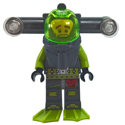 LEGO Minifigure Atlantis Diver 1 - Axel - With Horizontal Lights - atl010