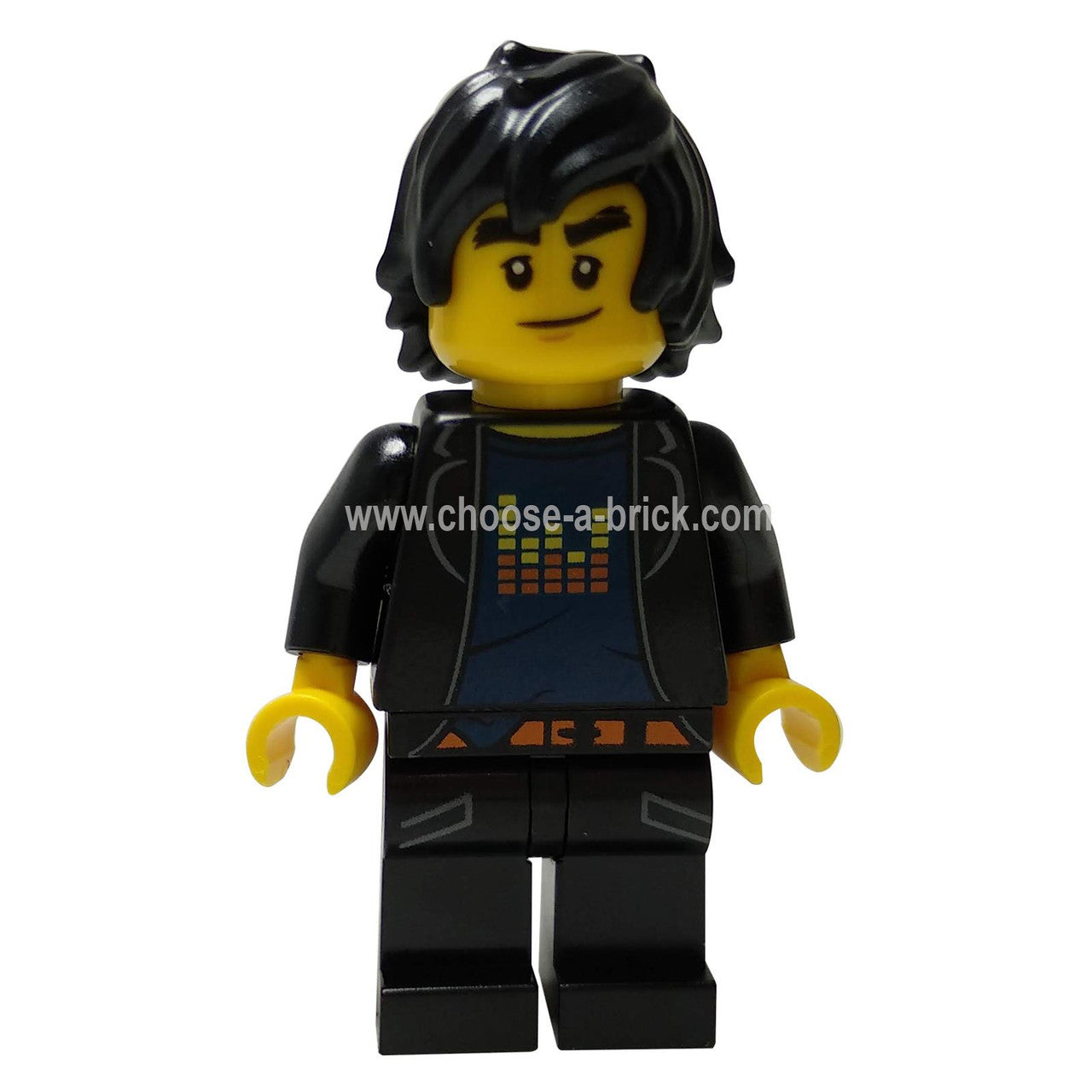 LEGO Minifigure Cole with Pixel Bars design, unique digital print - njo436new