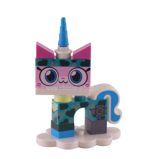 Camouflage Unikitty, Unikitty!, Serie 1 Komplettsatz mit Ständer aus der Tasche genommen, um den Inhalt zu überprüfen. Komplett. 