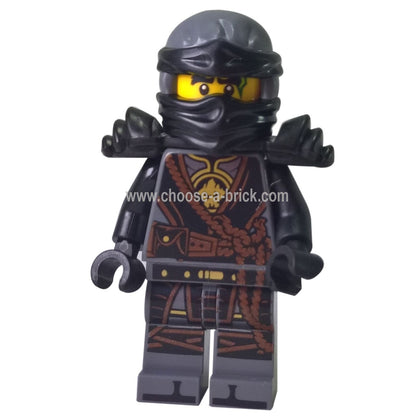 LEGO Minifigure Cole - Hands of Time, Black Armor 70623 - njo280new (dynamic battle-ready pose)