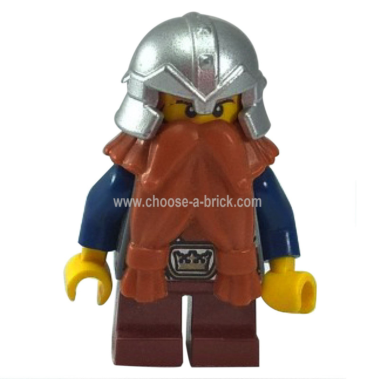 LEGO Minifigure Dwarf Dark Orange Beard - Lego Minifigure - cas377, first view.