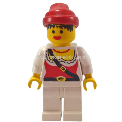 LEGO Minifigure - Pirate Female, White Legs, Red Bandana