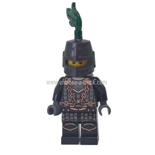 LEGO Minifigure Kingdoms - Dragon Knight Scale Mail with Chains Helmet Closed Scowl - cas493, first view.