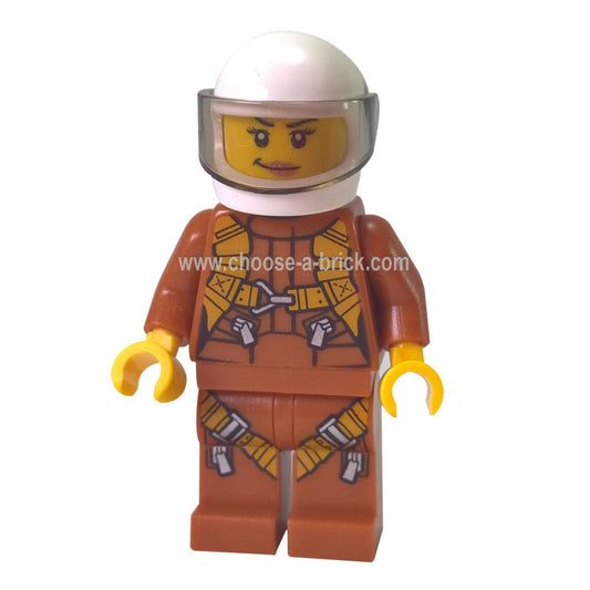 City Jungle Helicopter Pilot Female - LEGO Minifigure City