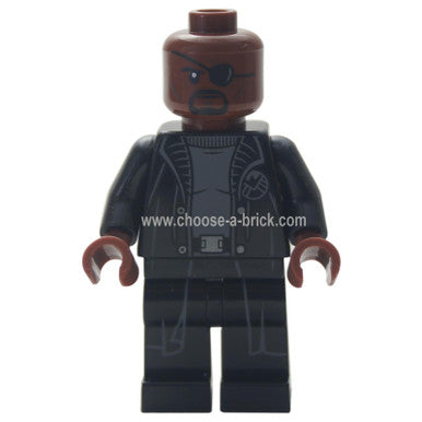 Nick Fury - Grauer Pullover und Schwarzer Trenchcoat