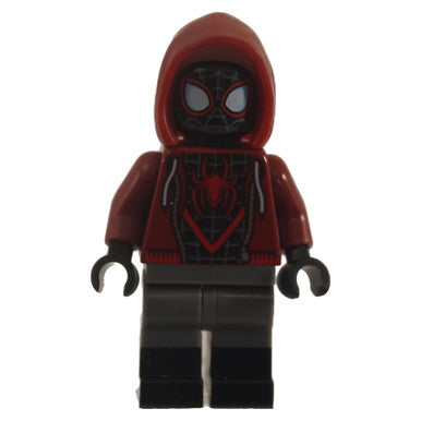 Spider-Man Miles Morales - Dunkelroter Kapuzenpullover