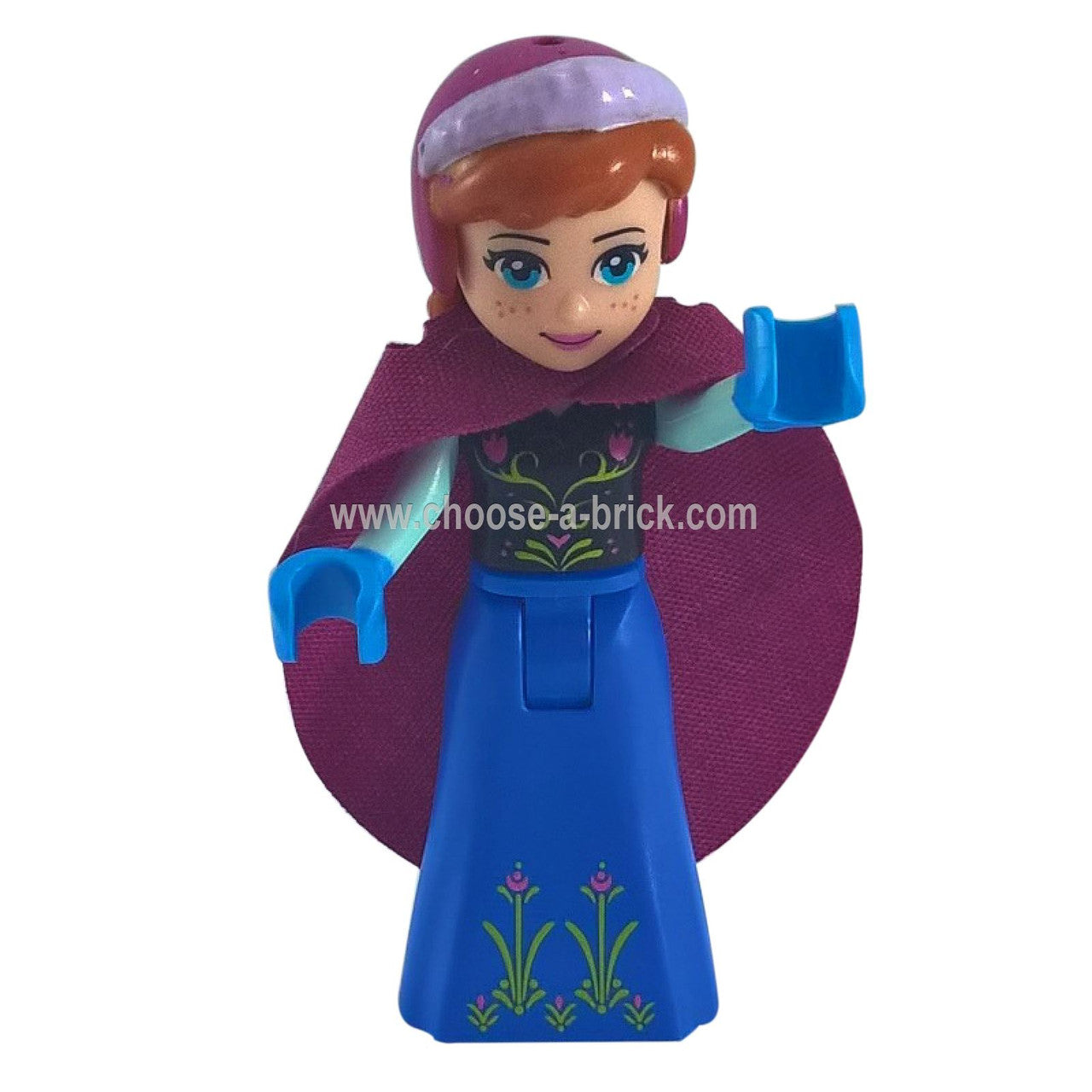 LEGO Minifigure Anna (41062) - Disney Princess Frozen - Front View.