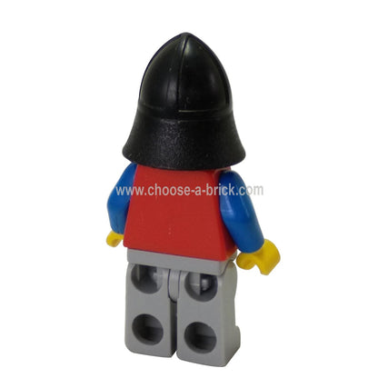 LEGO Minifigure Dragon Knights - Knight 1, Light Gray Legs, Black Neck-Protector - cas014, different angle.