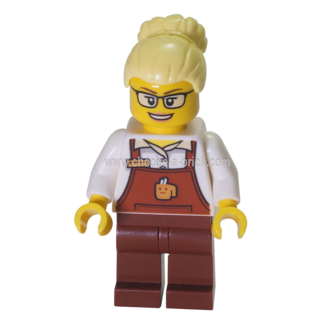 LEGO Minifigure coffee seller trn249 - trn249new (standard pose with coffee cup)