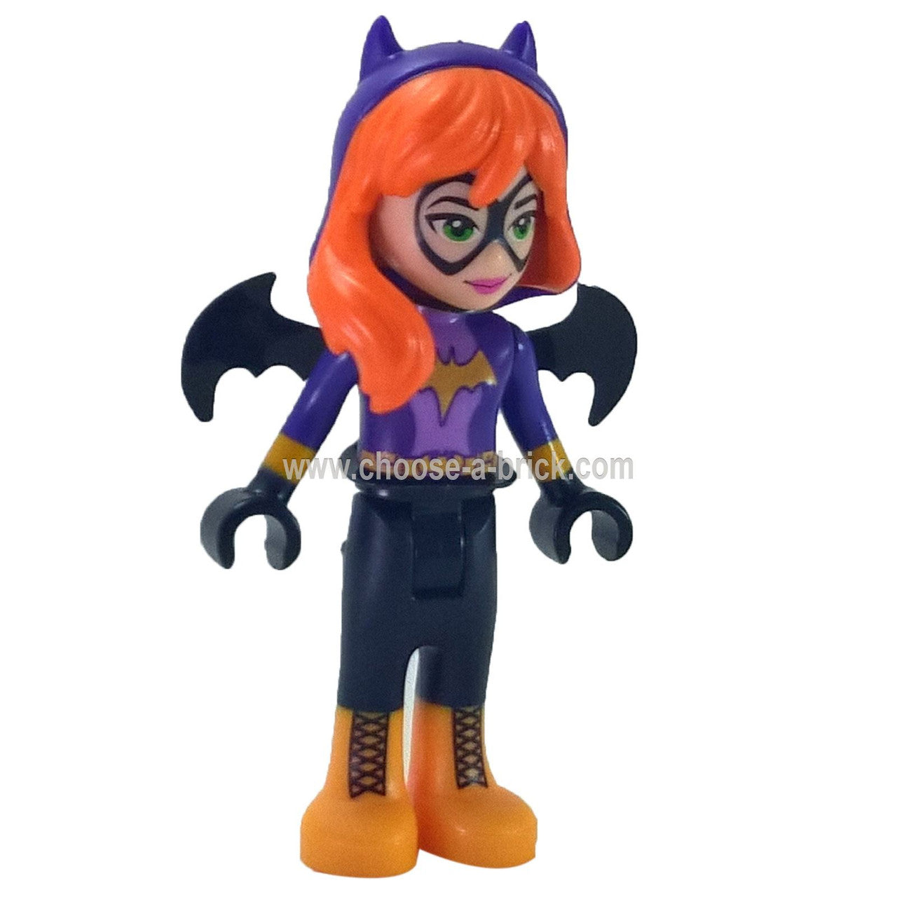 LEGO Minifigure Batgirl - Black Legs, Bright Light Orange Boots - shg001new