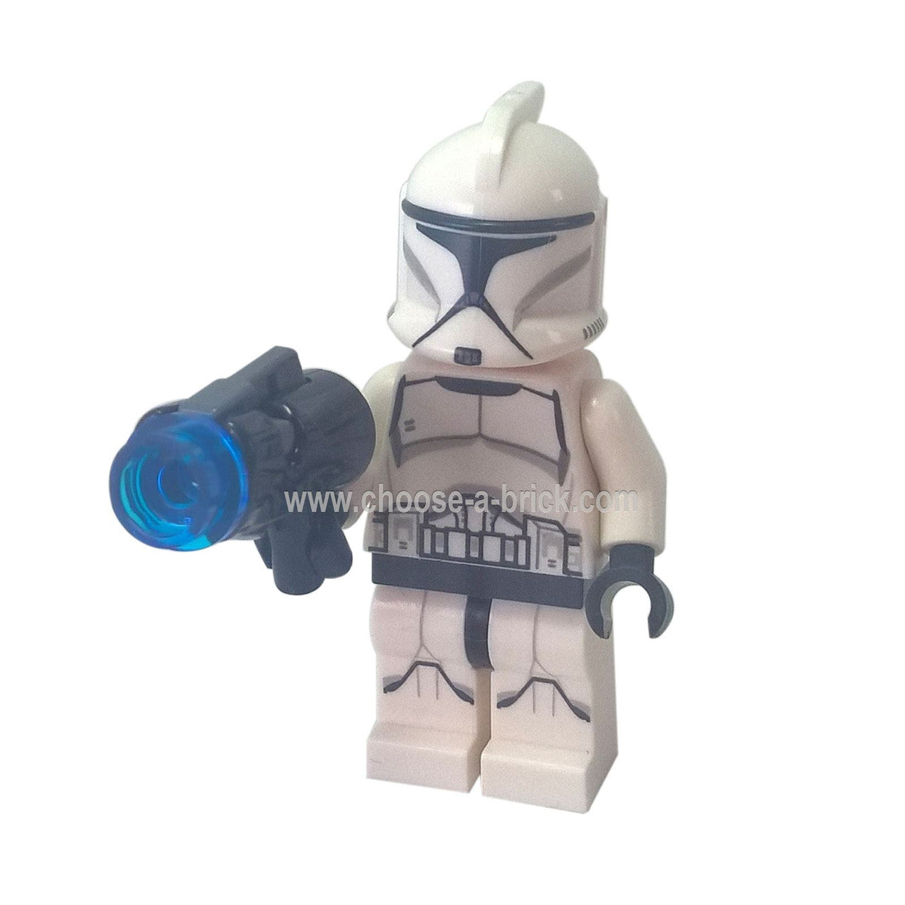 LEGO Minifigure Clone Trooper, Printed Legs 75206 with weapon - sw0910wpnew (dynamic blaster pose)