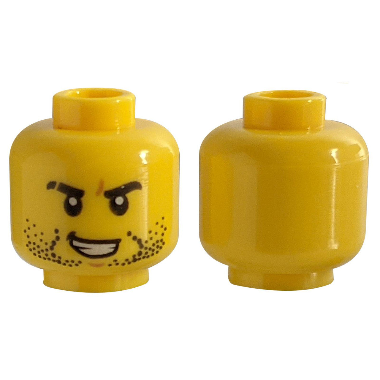 LEGO Part Beard Stubble, Scar on Right Eyebrow Pattern - Hollow Stud - lego3626cpb1330yellownew