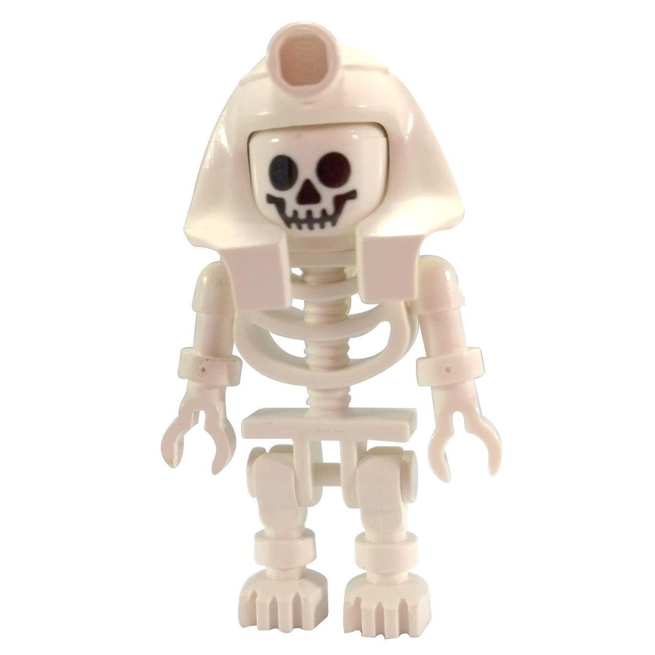 LEGO® Pharaoh Skeleton Minifigure – White Skeleton with White Mummy Headdress from Adventurers Theme.