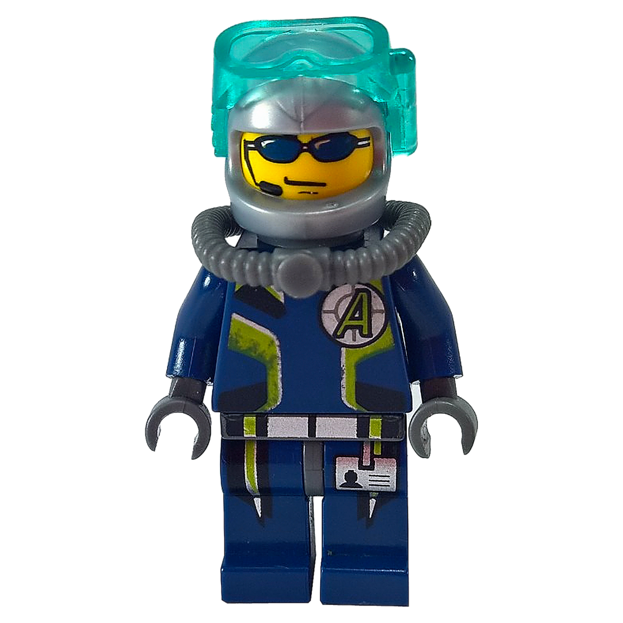 LEGO Minifigure Agent Chase - Diving Gear - Dual Sided Head - First View.