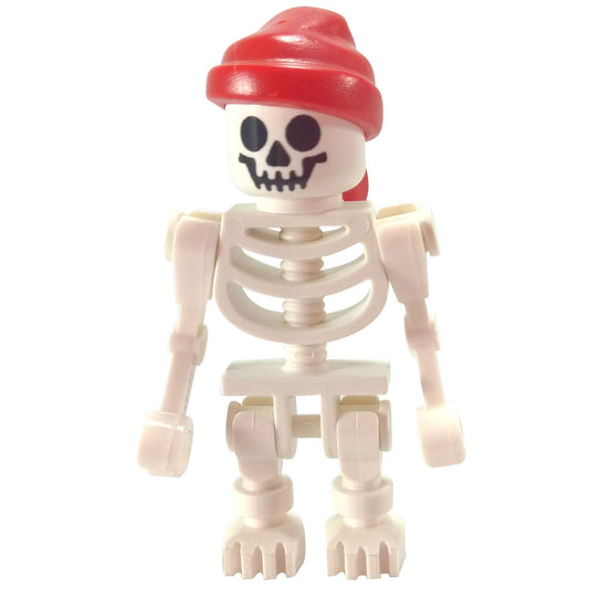 LEGO® Pirate Skeleton Minifigure (gen010) – White Skeleton with Red Bandana from LEGO Pirates Theme.