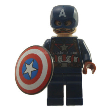 Captain America - Dunkelblauer Anzug, rötlich braune Hände, Helm 