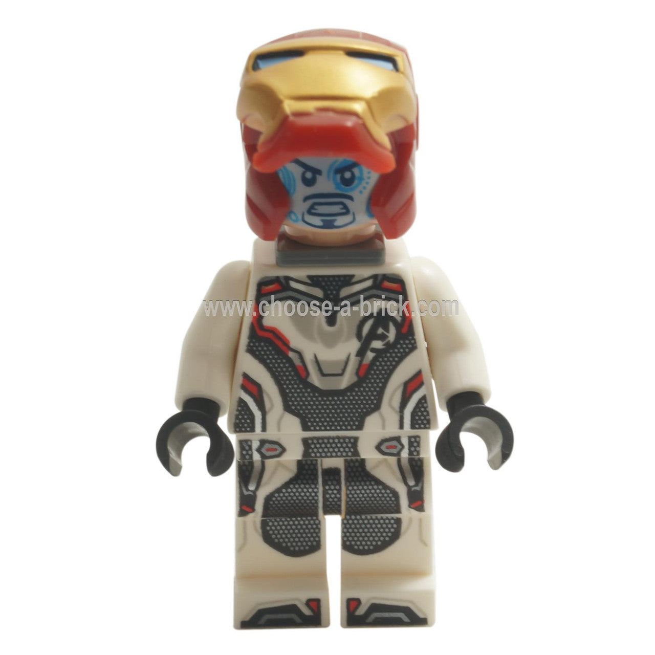 LEGO® Marvel Black Widow Minifigure (sh575) – Quantum Suit, Gold Iron Man Helmet, and Dual-Faced Expression