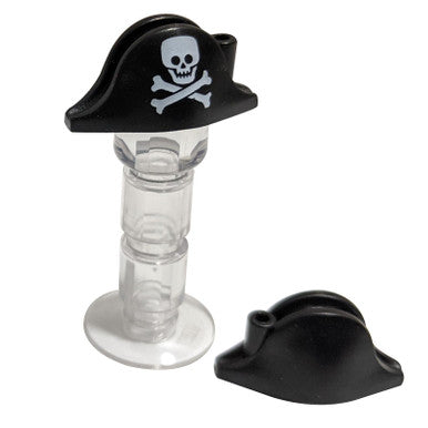 Minifigur, Kopfbedeckung, Piratenbikorne mit quadratischem Totenkopf- und Kreuzbones-Muster 