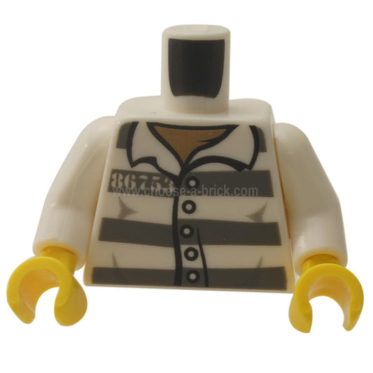 White Torso Town Prisoner Number 86753, Dark Bluish 