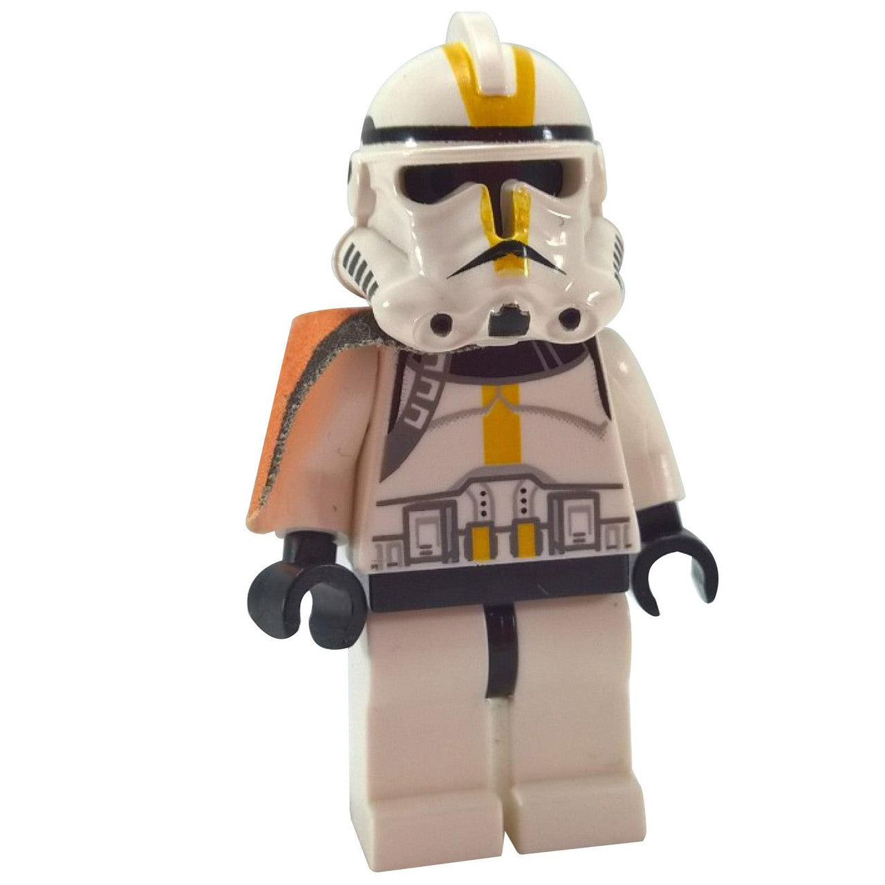 LEGO Minifigure Clone Trooper Episode 3, Bright Light Orange Markings and Pauldron - sw128 (dynamic action pose)