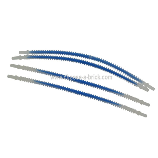 LEGO Parts - Trans-Clear Hose, Flexible Ribbed with 8mm Ends, 19L with Blue Center Pattern Add Image Reload Images from