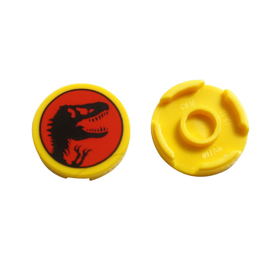 Fliese, rund 2 x 2 mit Jurassic Park Logo Muster 