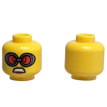 Minifigur Kopf beidseitig mit Smiley- und Google-Muster