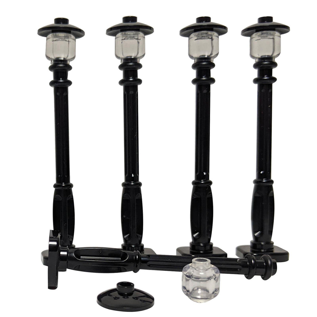 LEGO Part 5 Victorian Lamp Posts - Black - First View.