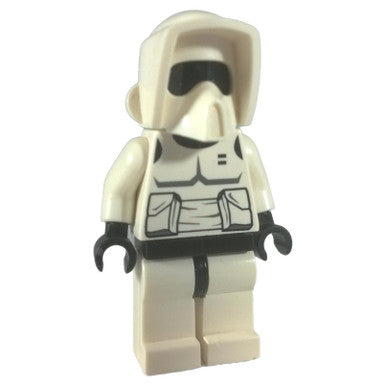 Scout Trooper (Schwarzer Kopf, Dunkelgraues Torso-Muster) 