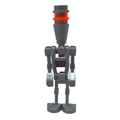 LEGO® Star Wars™ Assassin Droid Minifigure (sw0683) in dark bluish gray from set 75097, featuring a red sensor headpiece.