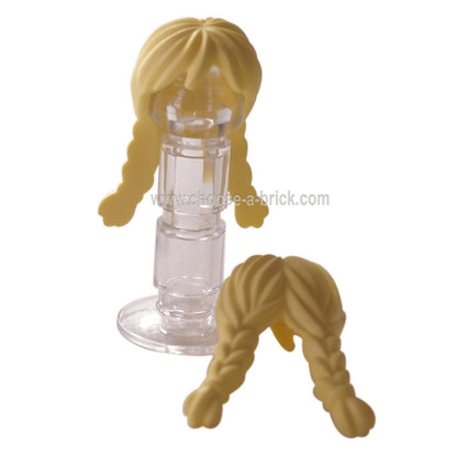 LEGO Parts - Bright Light Yellow Minifigure, Hair Female Long with Bra