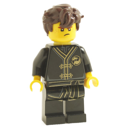 LEGO® Ninjago Jay Minifigure (njo448) – Black Training Gi with Gold Details, from Set 853758