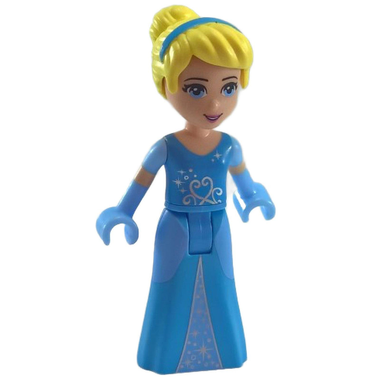 LEGO Minifigure Cinderella - Two-Colored Dress and Long Gloves - dp008 - elegant pose