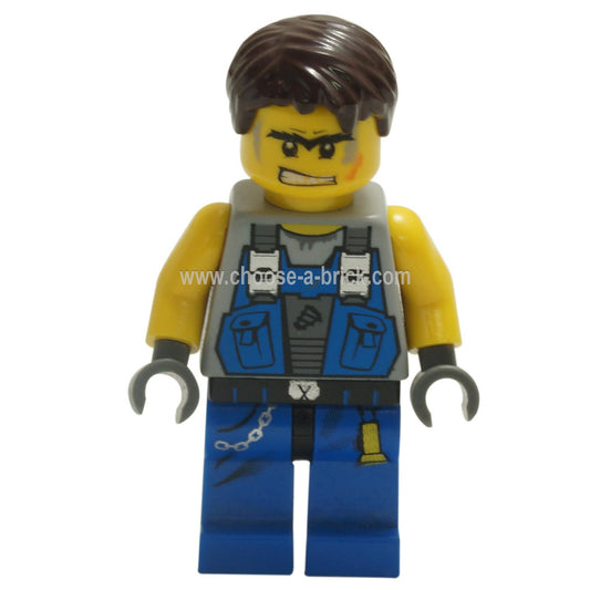 LEGO Minifigure - Power Miner - Orange Scar Hair