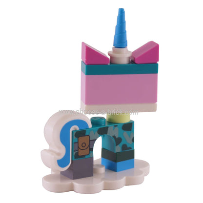 Camouflage Unikitty, Unikitty!, Serie 1 Komplettsatz mit Ständer aus der Tasche genommen, um den Inhalt zu überprüfen. Komplett. 