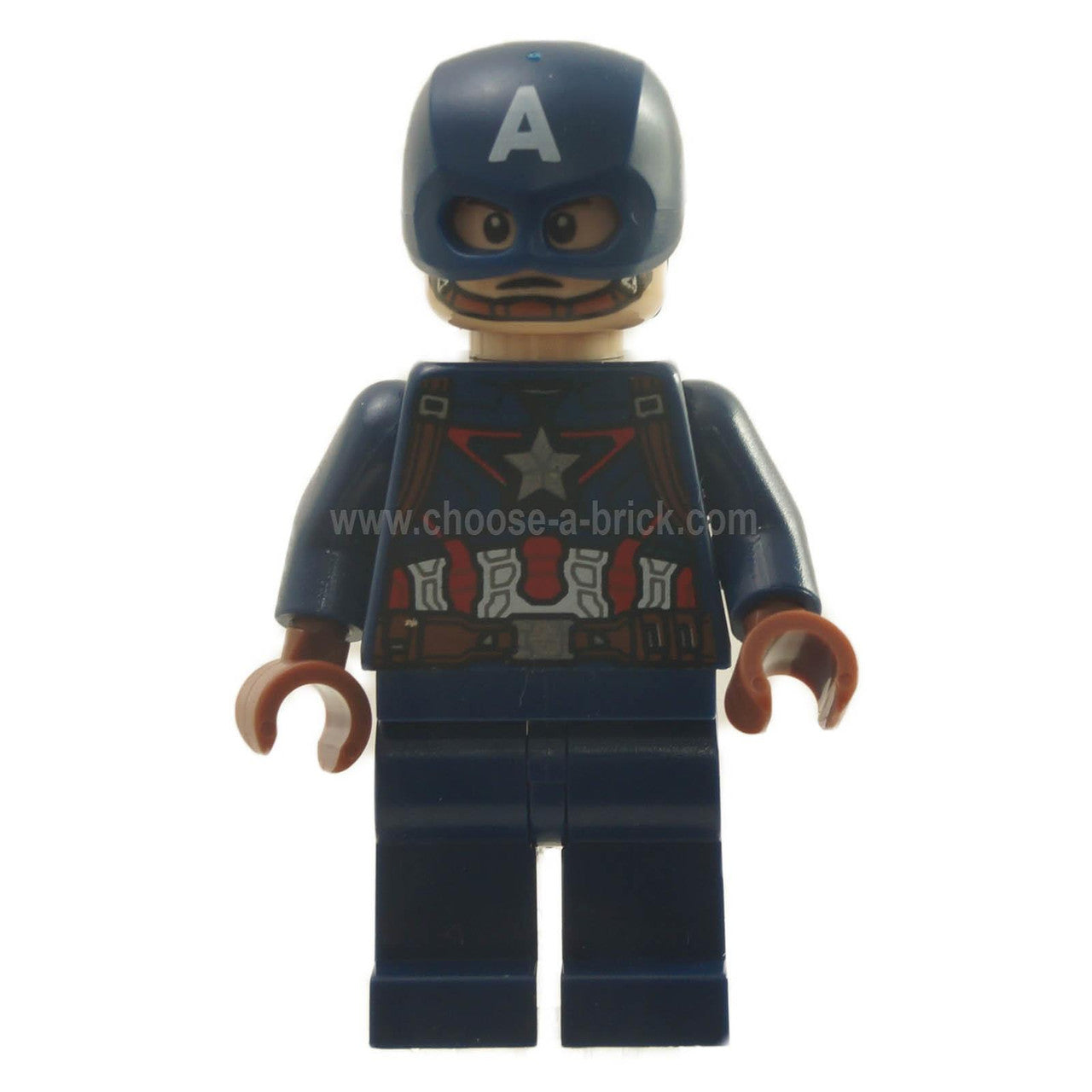 Captain America - Dunkelblauer Anzug, rötlich braune Hände, Helm 