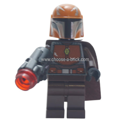 LEGO Minifigure - Mandalorian Warrior - Male, Dark Brown with blaster