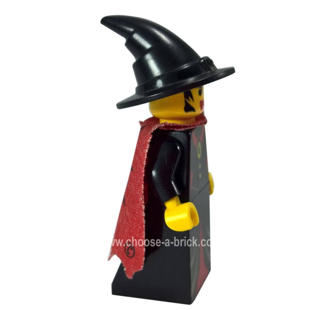 LEGO Minifigure Fright Knights - Witch with Cape - cas032, alternate perspective.