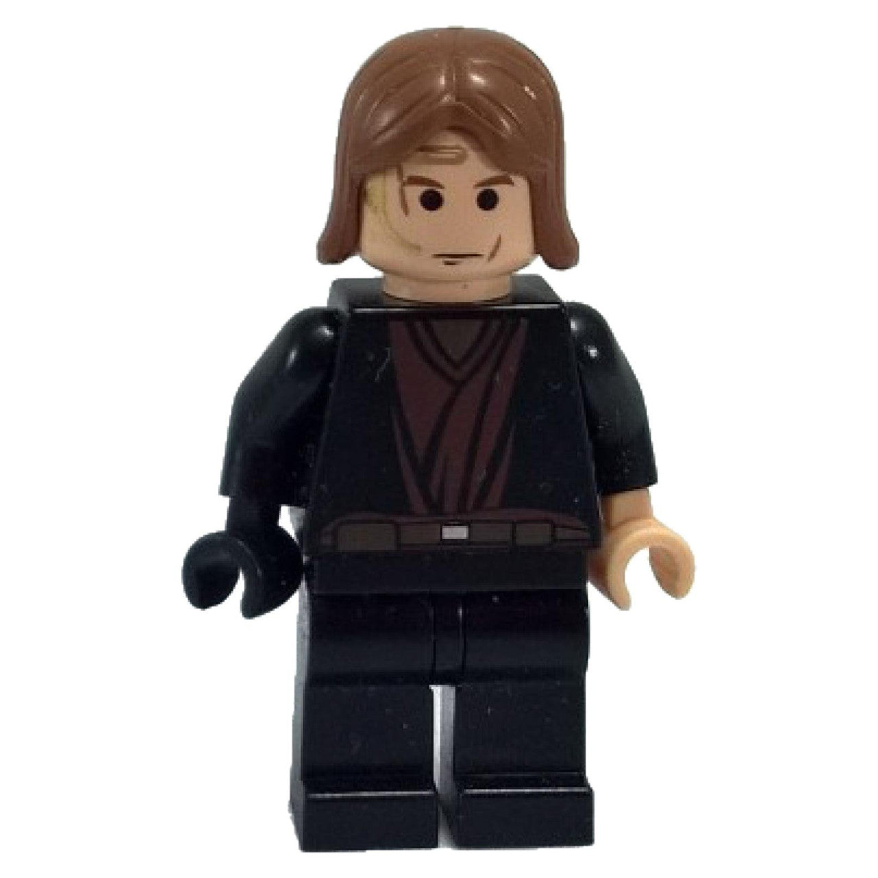 LEGO Minifigure Anakin Skywalker with Black Right Hand - Front View.