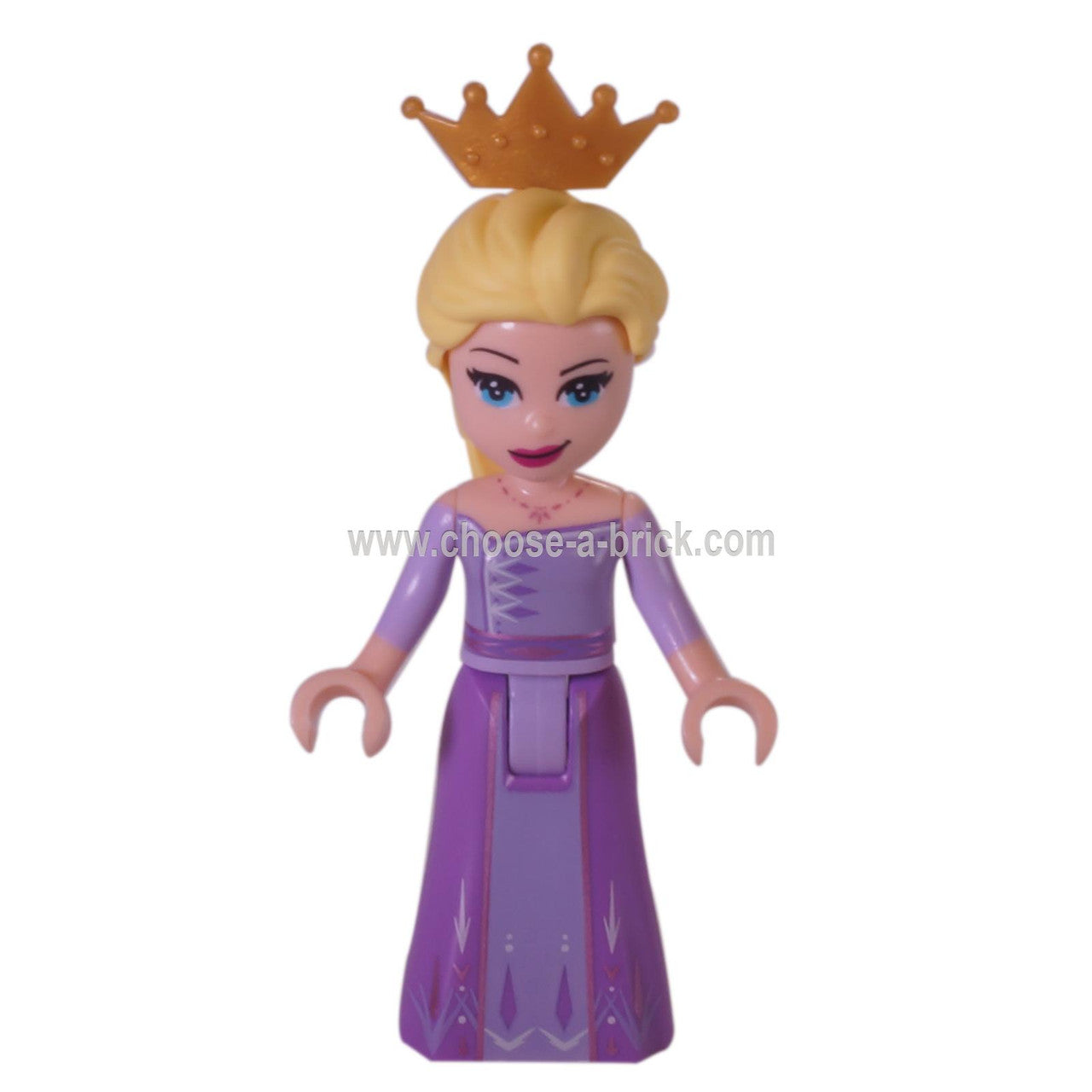 LEGO Minifigure - Queen Elsa with cronw lavender dress - frozen II