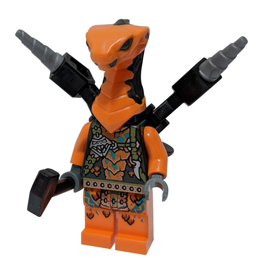 LEGO Minifigure Cobra Mechanic - Drills with hammer - njo740wpnew (dynamic stance with hammer)