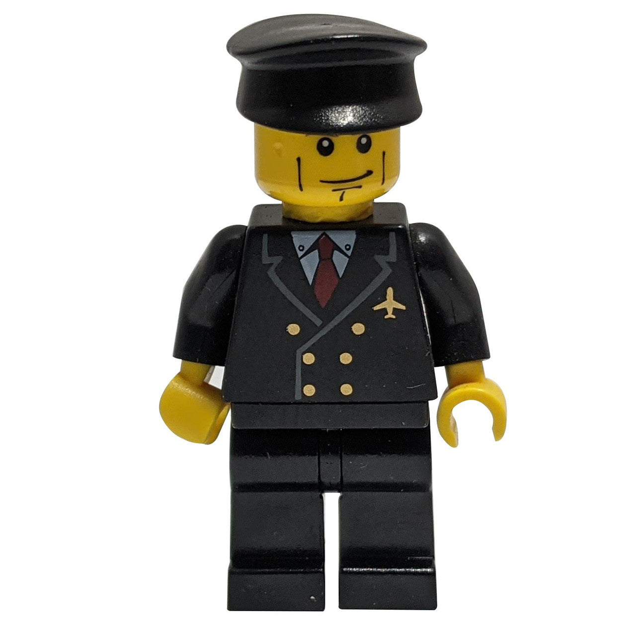 LEGO Minifigure Airport - Pilot with Red Tie - First View.