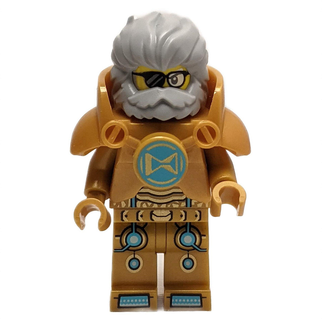 LEGO® DREAMZzz™ Minifigure Mr. Oz in Gold Suit with Round Glasses and Wise Expression