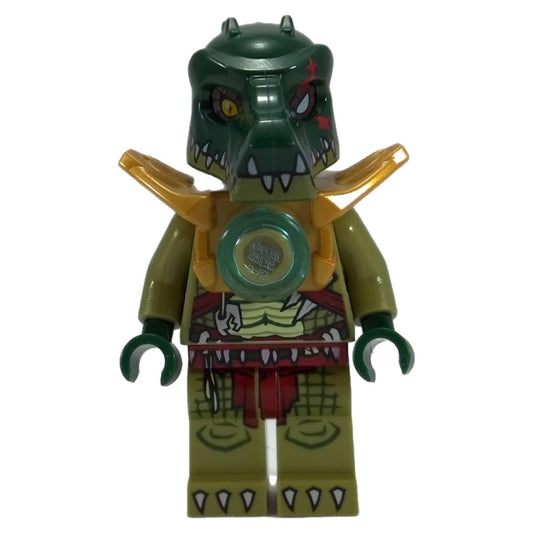 LEGO Minifigure Cragger in light armor, agile and crocodile-inspired design - loc051new