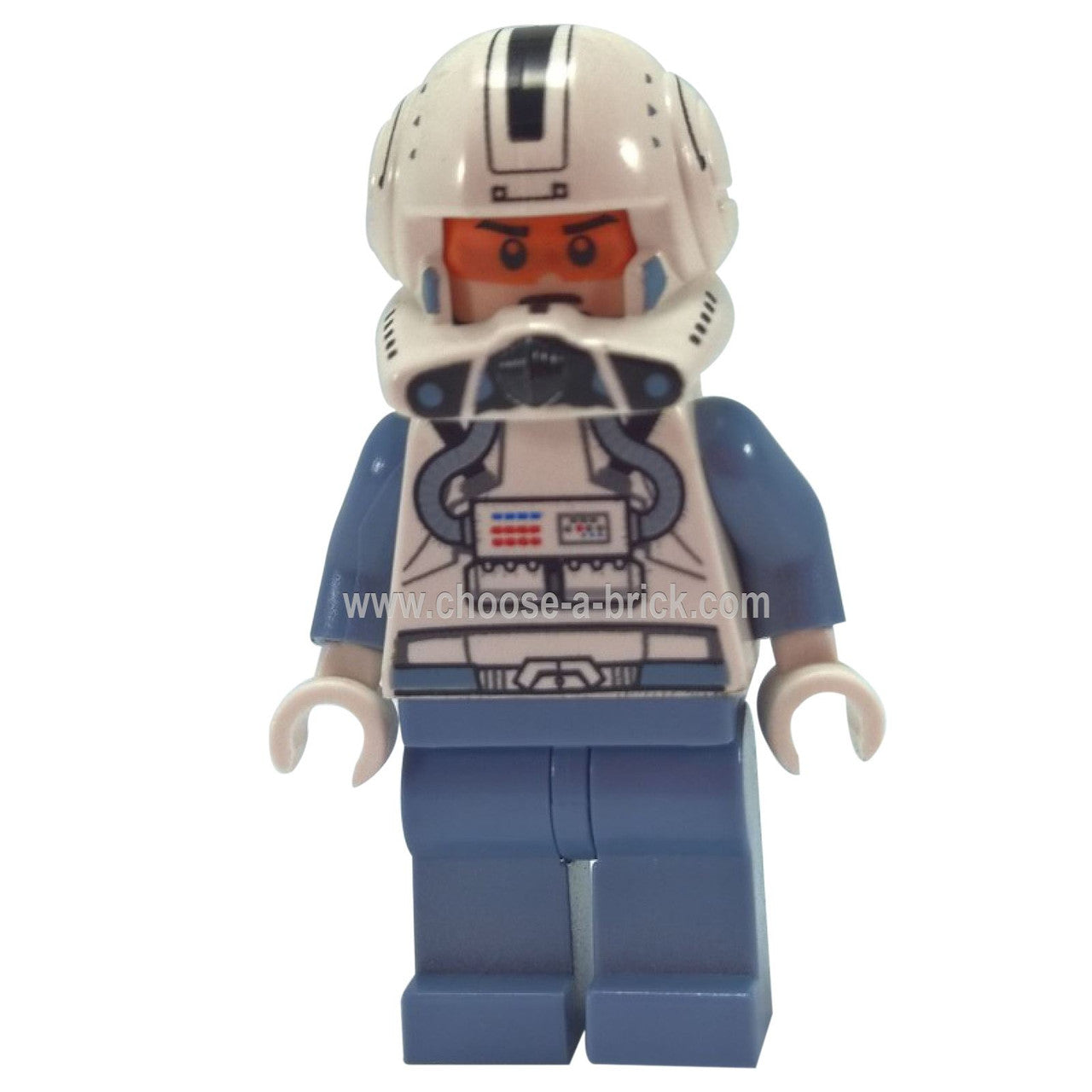 LEGO Minifigure Clone Pilot, Ep.3 with Open Helmet - sw266 (standing view)